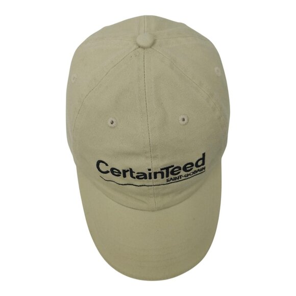 CertainTeed Saint Gobain Adjustable Tuck Strap Cap Trucker Baseball Logo Hat - Picture 6 of 14
